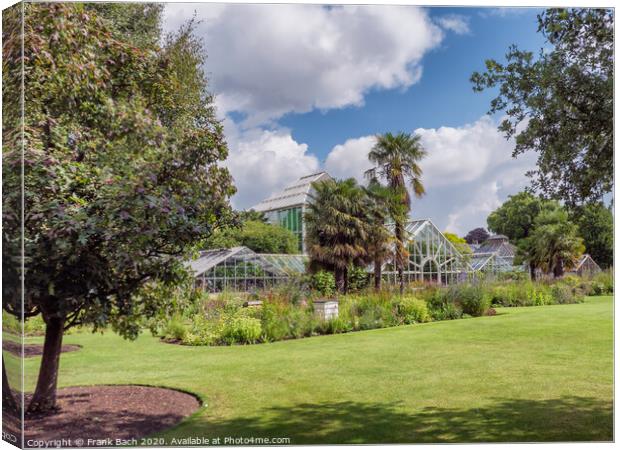 Cambridge botanic garden greenhouses, England Canvas Print by Frank Bach