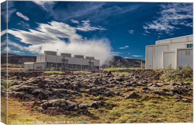 Geothermical powerplant in Iceland Canvas Print by Frank Bach
