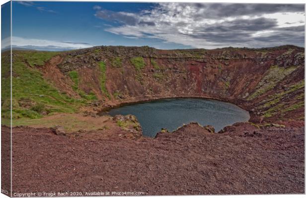 Dead volcano crater in Iceland Canvas Print by Frank Bach