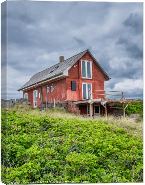 Worn out vacation home in LildStrand, Thy Denmarki Canvas Print by Frank Bach