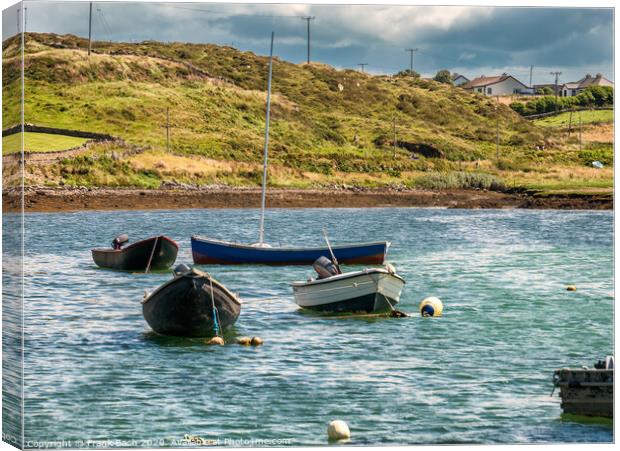 Traditional Irish fishing boats vessels in county Galway, near Letterfrack Canvas Print by Frank Bach