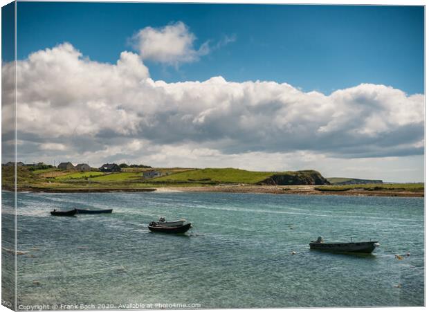 Traditional Irish fishing boats vessels in county Galway, near Letterfrack Canvas Print by Frank Bach