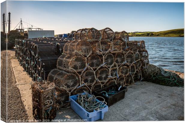 Lobster traps in the port of Westport, western Ireland Canvas Print by Frank Bach