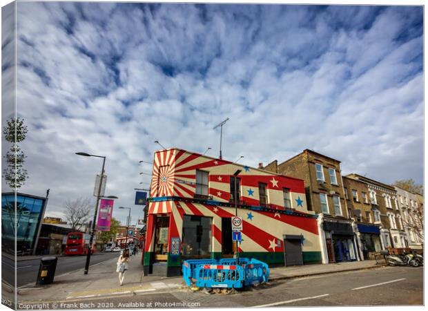 Colourful building in Camden Town, London Canvas Print by Frank Bach