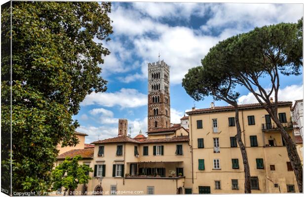 Lucca, Tuscany - View over Old Town (Italy) Canvas Print by Frank Bach