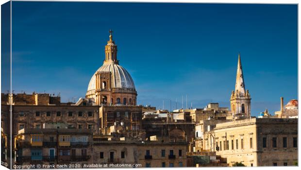 Panorama of Valletta, Malta Canvas Print by Frank Bach