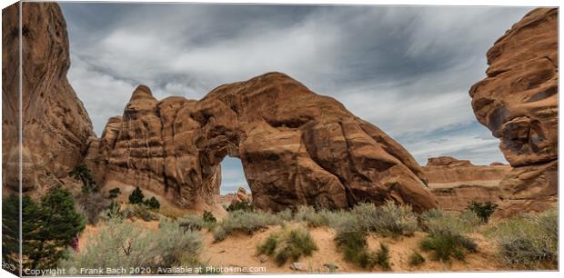 Pine tree Arch in Arches National Monument, Utah Canvas Print by Frank Bach