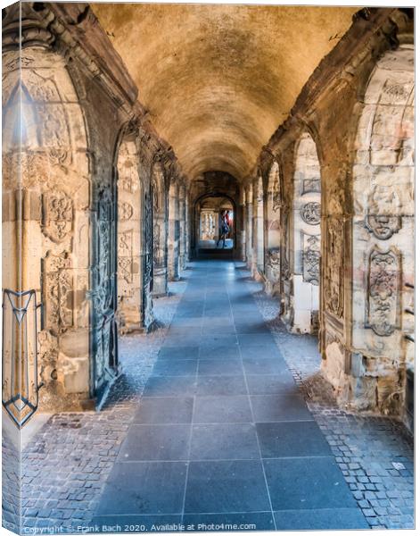 Porta Nigra interior in Trier Canvas Print by Frank Bach