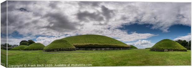 Knowth Neolithic Passage Tomb, Main Mound in Ireland Canvas Print by Frank Bach
