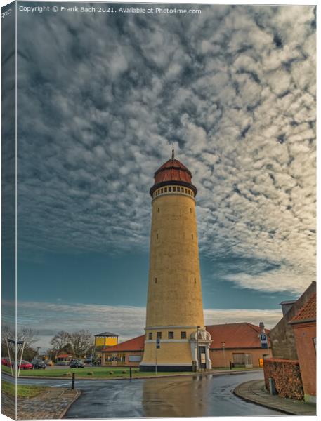 Old Water Tower made of concrete in Nysted, Denmark Canvas Print by Frank Bach