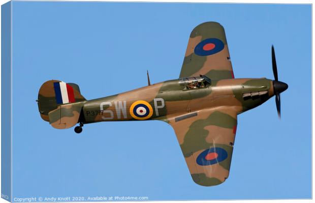 Hawker Hurricane Mk1  Canvas Print by Andy Knott