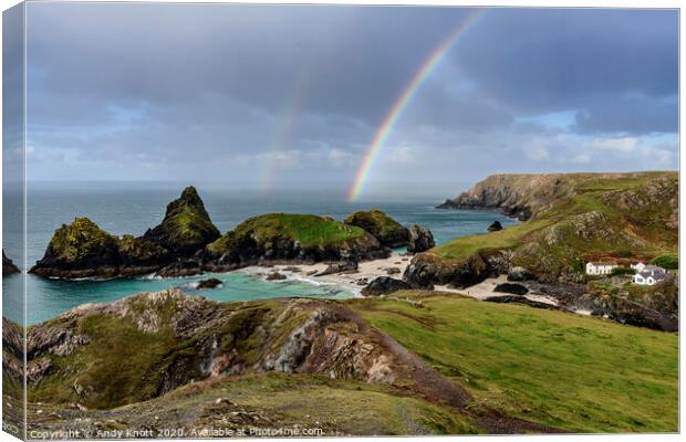 Kyance cove Cornwall October 2020 Canvas Print by Andy Knott