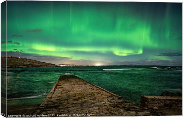 Superb Aurora over Shetland Canvas Print by Richard Ashbee