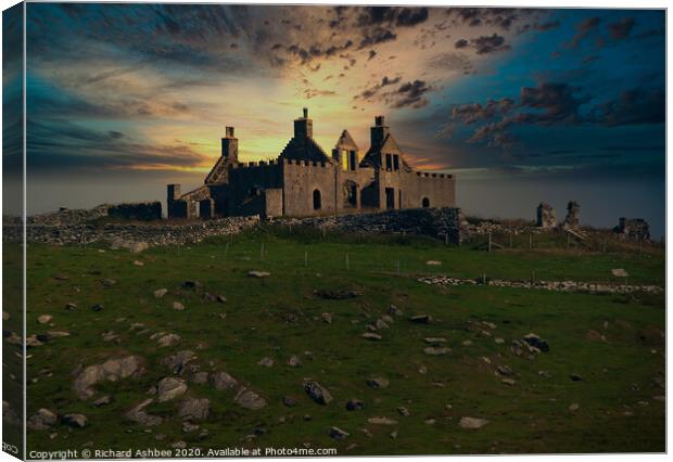 A castle on a hill Canvas Print by Richard Ashbee