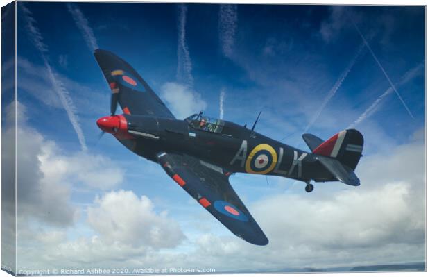 RAF Hurricane  Canvas Print by Richard Ashbee