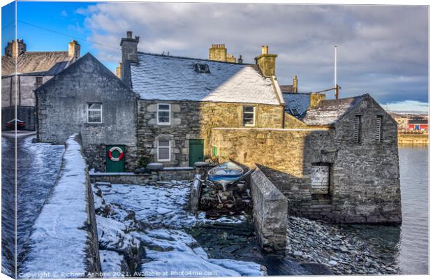 House used by Jimmy Perez when filming the Shetlan Canvas Print by Richard Ashbee