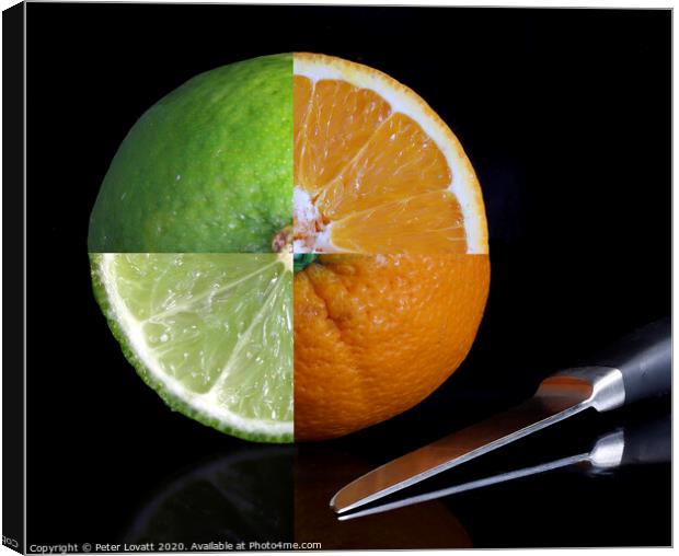 Orange and Lime Canvas Print by Peter Lovatt  LRPS