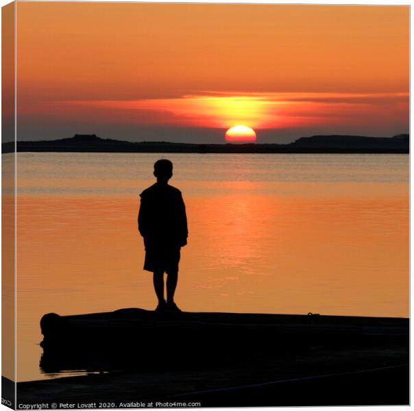 Watching the Setting Sun Canvas Print by Peter Lovatt  LRPS