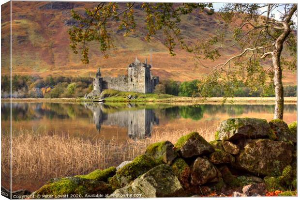 Kilchurn Castle and Loch Awe Reflections Canvas Print by Peter Lovatt  LRPS