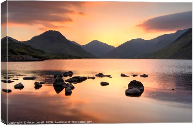 Wast Water Dawn Canvas Print by Peter Lovatt  LRPS