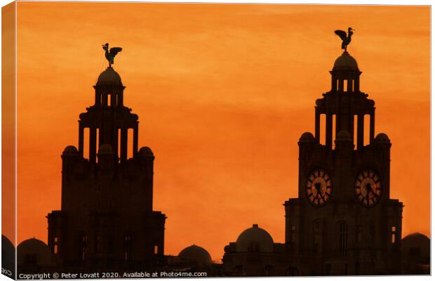 Liver Building, Liverpool Canvas Print by Peter Lovatt  LRPS