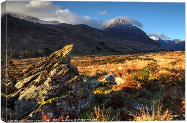 Ogwen Valley, Snowdonia, North Wales Canvas Print by Peter Lovatt  LRPS