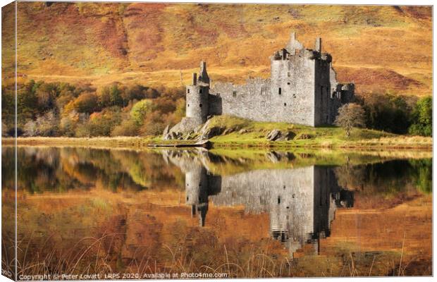 Kilchurn Castle Reflection in Loch Awe Canvas Print by Peter Lovatt  LRPS