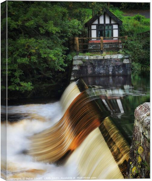 Weir at Lake Vyrnwy Canvas Print by Peter Lovatt  LRPS