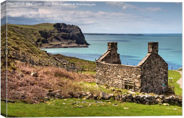 Ruin of Ty Hen farmhouse, Nant Gwrtheyrn Canvas Print by Peter Lovatt  LRPS