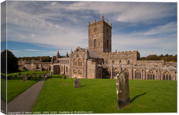 St Davids Cathedral Canvas Print by Peter Lovatt  LRPS
