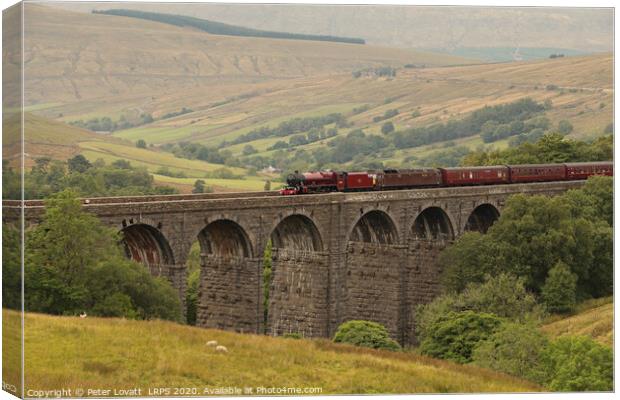 45699 Galatea on Denthead Viaduct Canvas Print by Peter Lovatt  LRPS