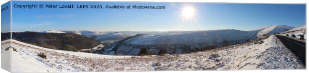 Horseshoe Pass Panoramic in Winter Canvas Print by Peter Lovatt  LRPS