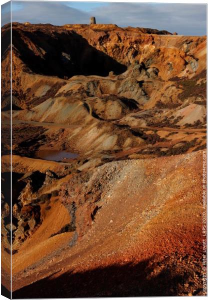 Great Opencast Mine, Parys Mountain, Anglesey Canvas Print by Peter Lovatt  LRPS