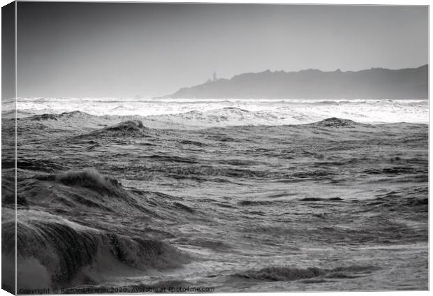 Stormy Start Bay Canvas Print by Richard Fearon