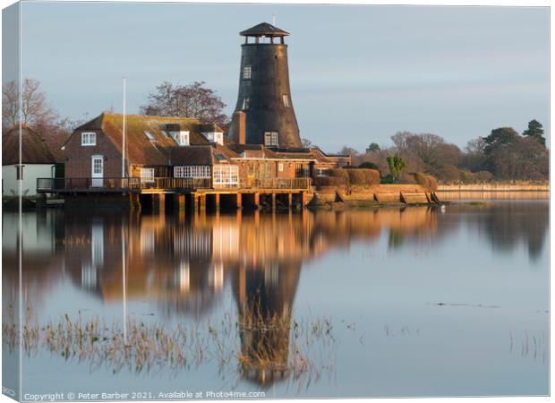 Langstone Mill Canvas Print by Peter Barber