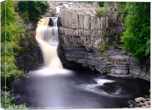 High Force in Teesdale Canvas Print by Peter Barber