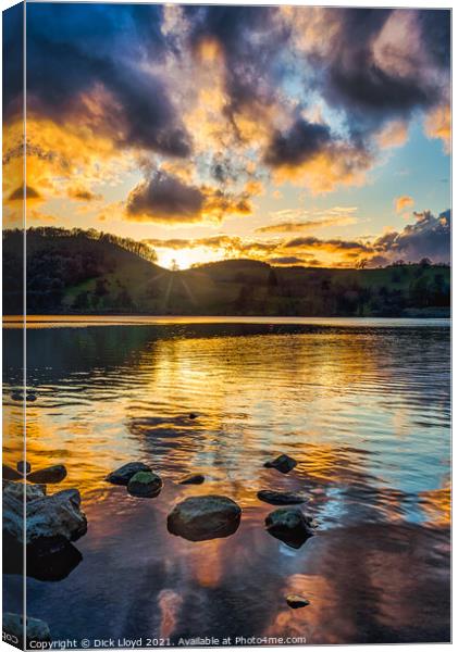 Ullswater sunset Canvas Print by Dick Lloyd