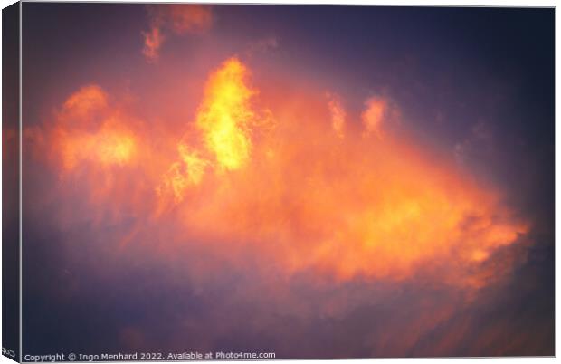Fire sky Canvas Print by Ingo Menhard