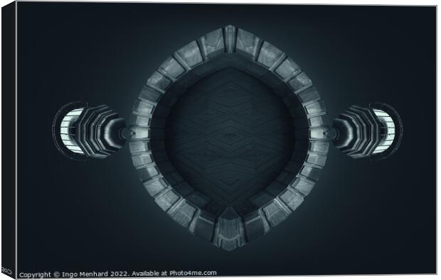 Stargate abstract concept design artwork Canvas Print by Ingo Menhard