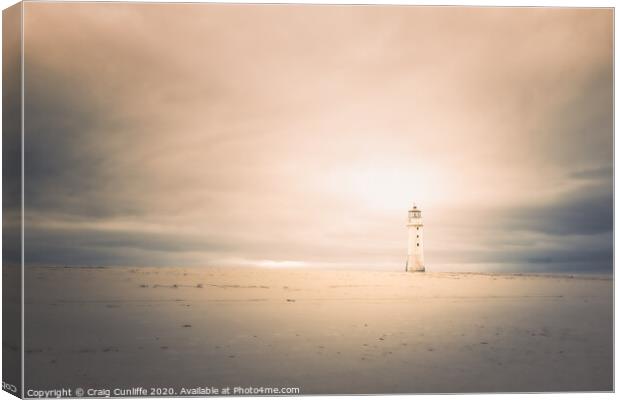 Perch Rock lighthouse, The Wirral.  Canvas Print by Craig Cunliffe