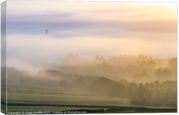 Misty Morning, Barrow Bridge, Bolton Canvas Print by Craig Cunliffe