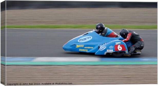 Sidecar racing Knockhill Canvas Print by John Rae