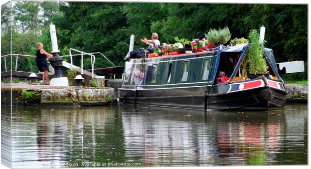 Narrowboat Canvas Print by John Rae