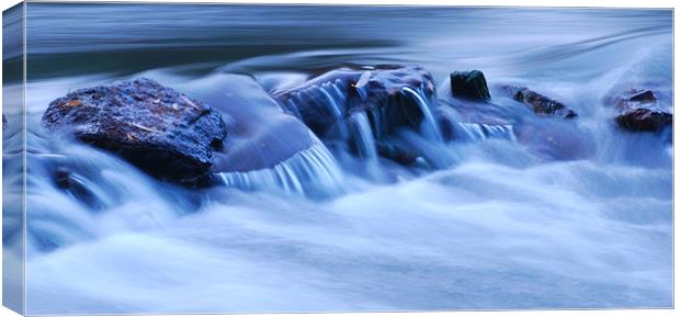 Water over the rocks  Canvas Print by wesley brannan