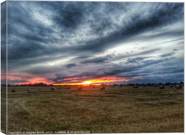 sunset rear of the field Canvas Print by Degree North