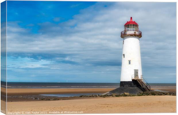 Point of Ayr Lighthouse, Talacre Canvas Print by Alan Taylor