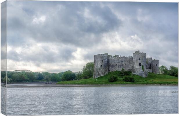 Carew Castle in Pembrokeshire, Wales Canvas Print by Tracey Turner