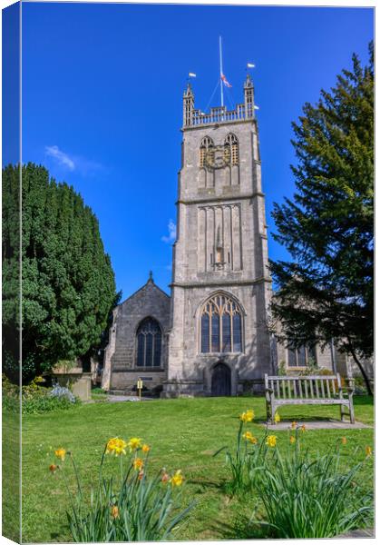  St James Church in Dursley, Gloucestershire Canvas Print by Tracey Turner