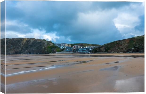 Watergate Bay in Cornwall Canvas Print by Tracey Turner