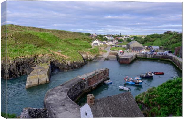 Porthgain Harbour in Pembrokeshire Canvas Print by Tracey Turner